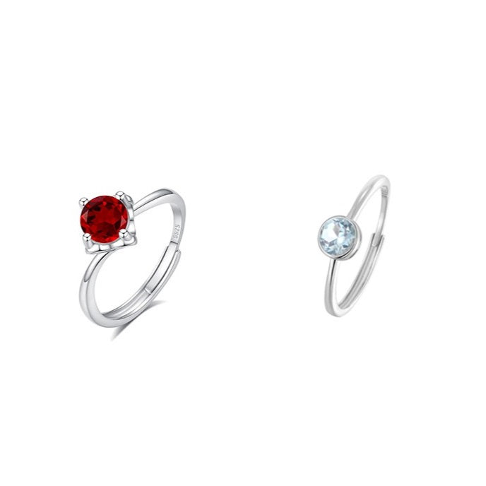 925 Sterling Silver Ring Mount for 5mm Round Gemstone, Minimalist Versatile DIY