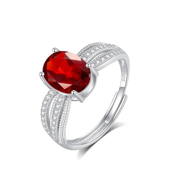 925 Sterling Silver Ring Mount for 7x9mm Oval Gemstone, Luxury DIY Setting