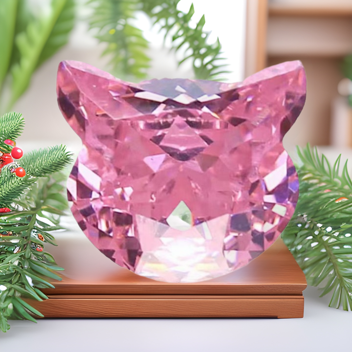 5A 7x8MM The Fortuna Cat Cut Loose CZ Stone - 2pcs