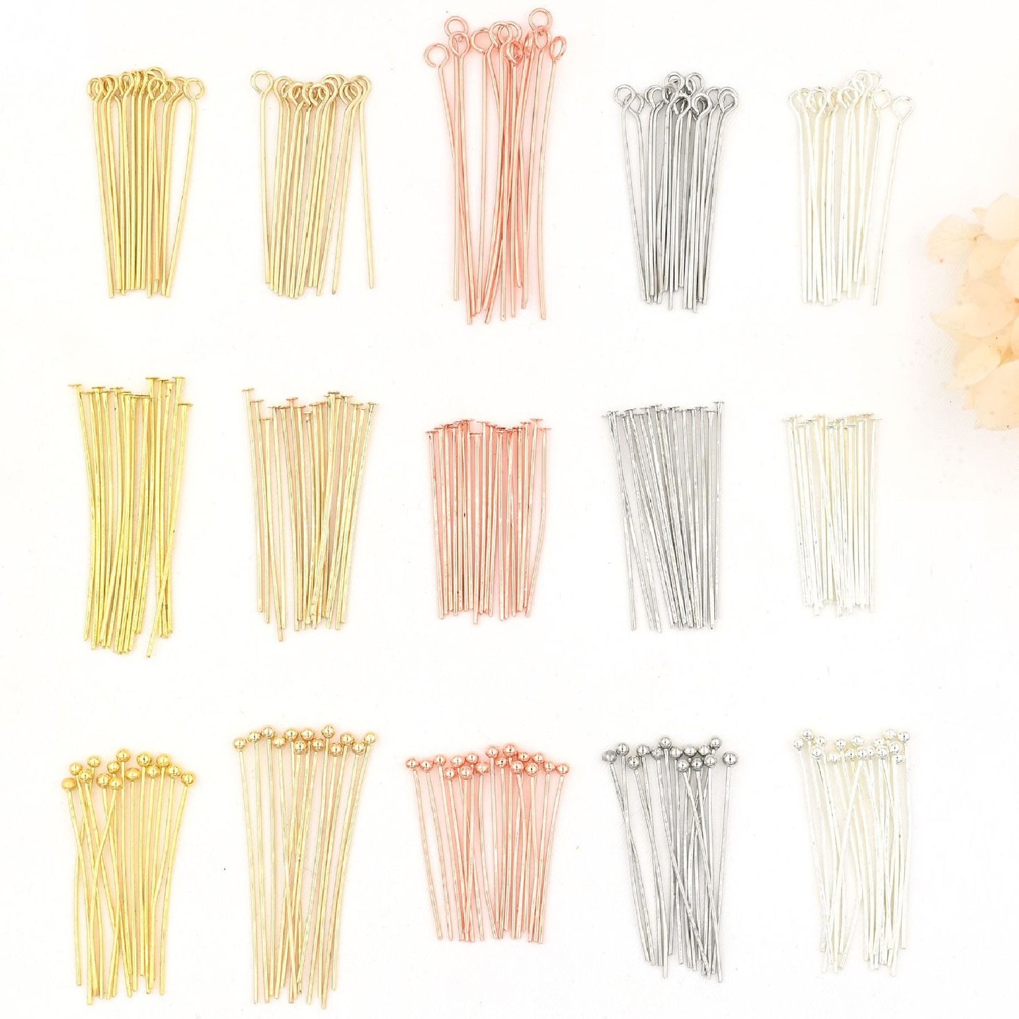 100pcs Ball/T-shape/Eyepin Point Headpins/Needle