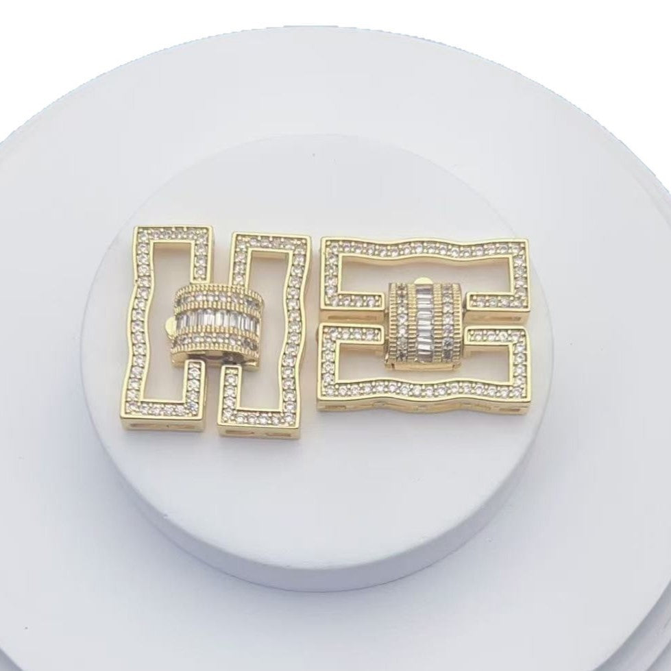 5-Row Gold Plated Clasp for Multi-Strand Jewelry