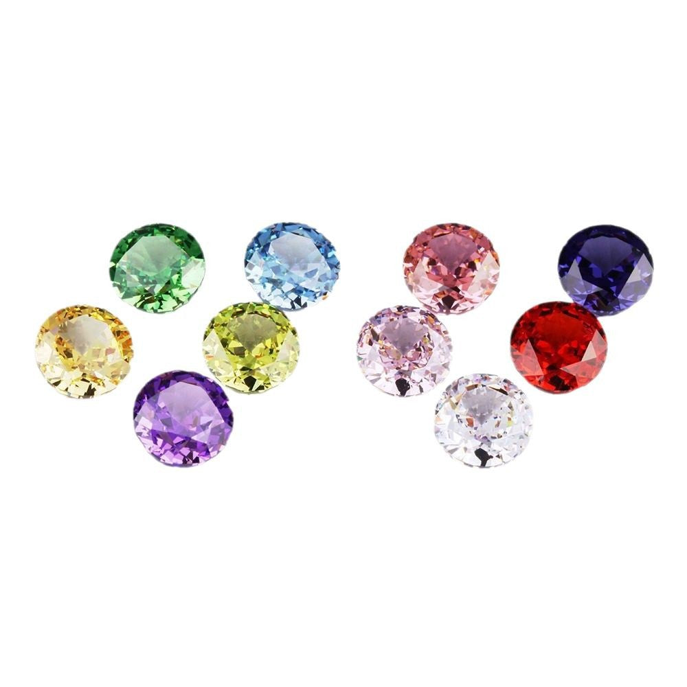 5A 4-12mm Round Glacial Shard Cut Loose CZ Stone - 1pcs
