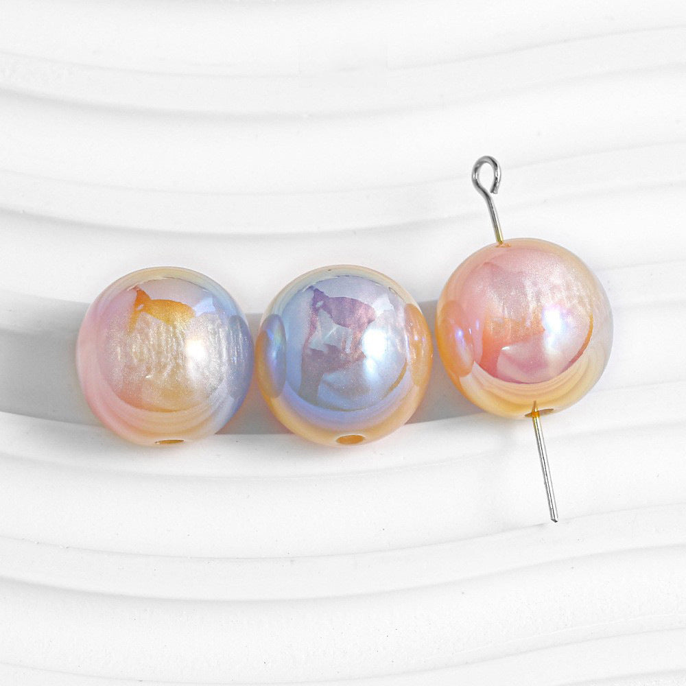 Round Beads - Tri-Color Cloudscape Series