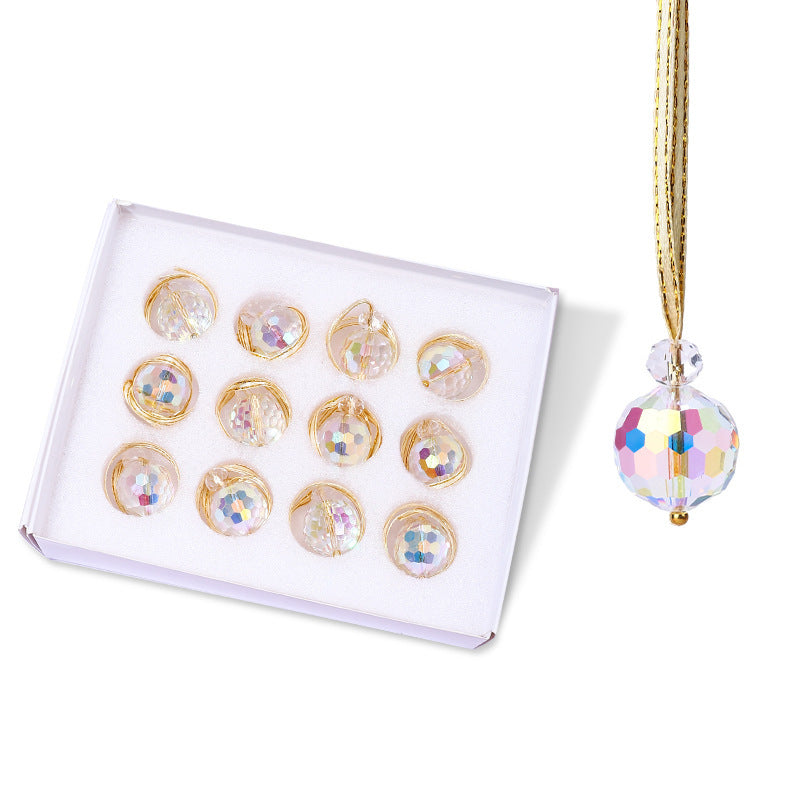 22MM Faceted Crystal Disco Ball Beads