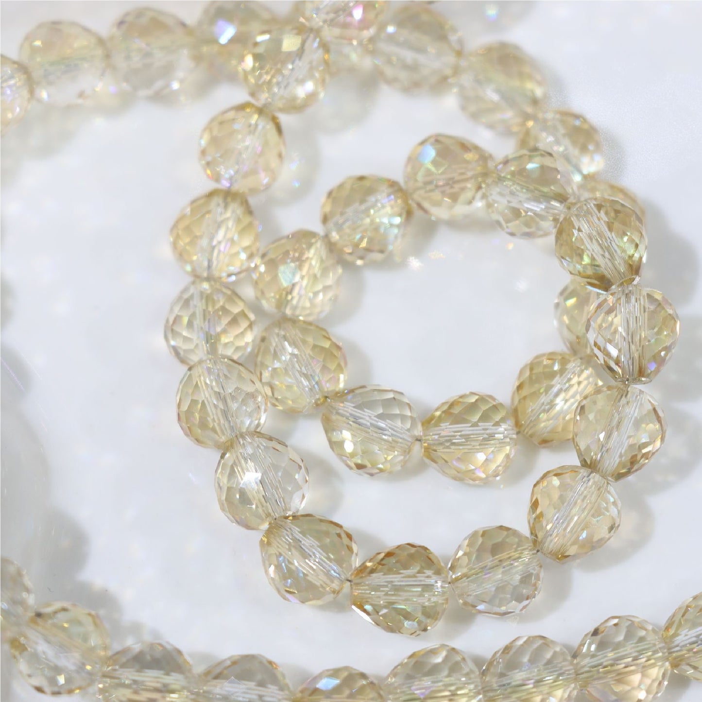 Premium 8/10mm Fat Teardrop Strawberry Crystals Beads