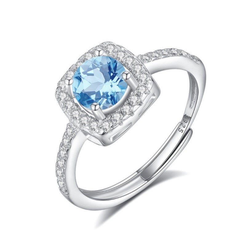 925 Sterling Silver Ring Mount for 6mm Round Gemstone, Fashion Minimalist DIY