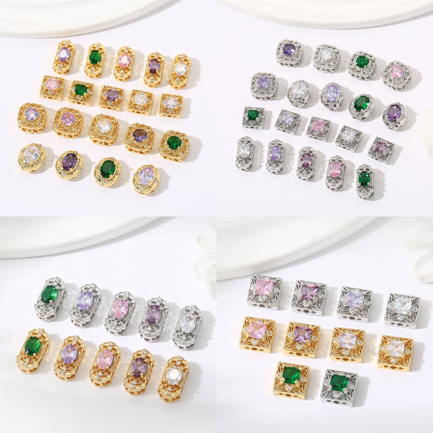 Multi-Hole Plated Spacer Bead with Zirconia
