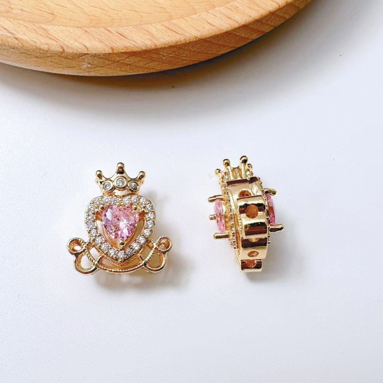 Crown Shape CZ Spacer Bead-10pcs