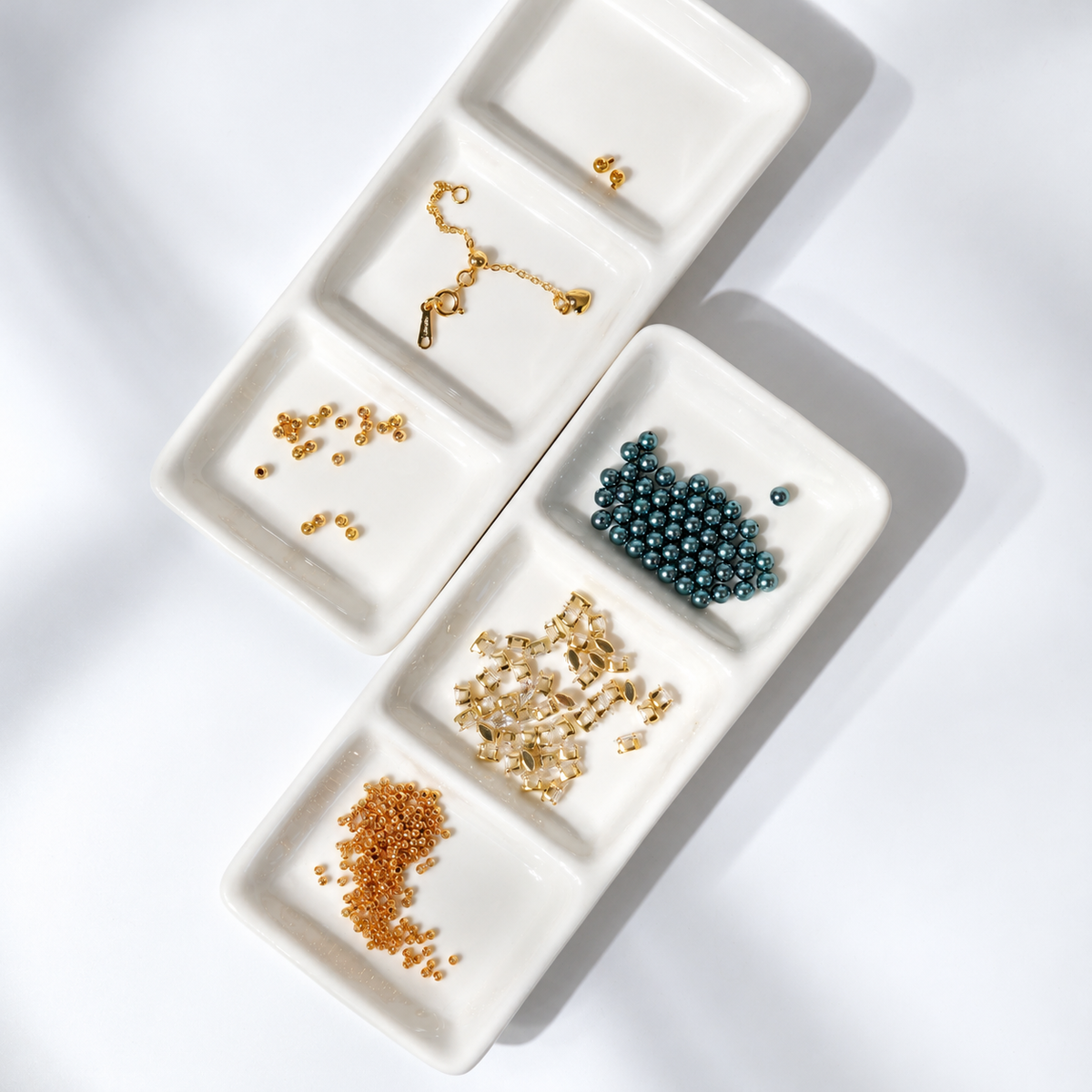 Kit 23 – Blue Pearl & Marquise CZ Bracelet Making Kit