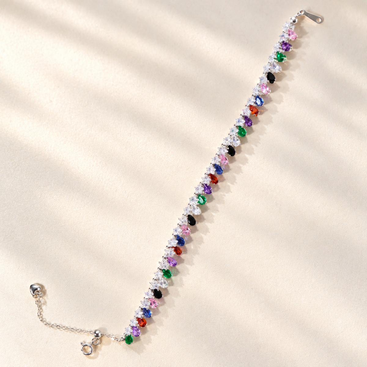 Kit 24 – Rainbow Teardrop & Star CZ Bracelet Making Kit
