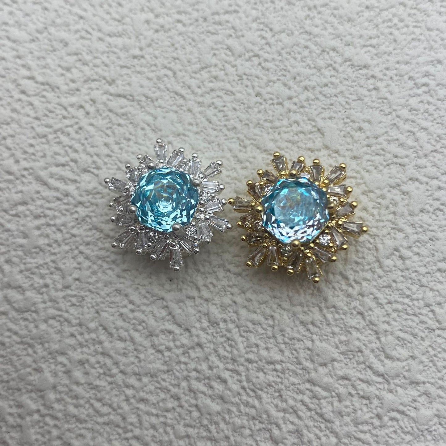 Snowflake Zircon Spacer with Rose Cut Diamond