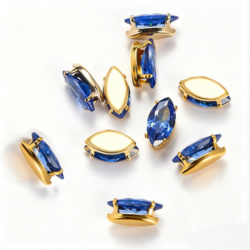 (50pcs)5x10mm 4-prong Marquise Prong-set CZs Zirconia
