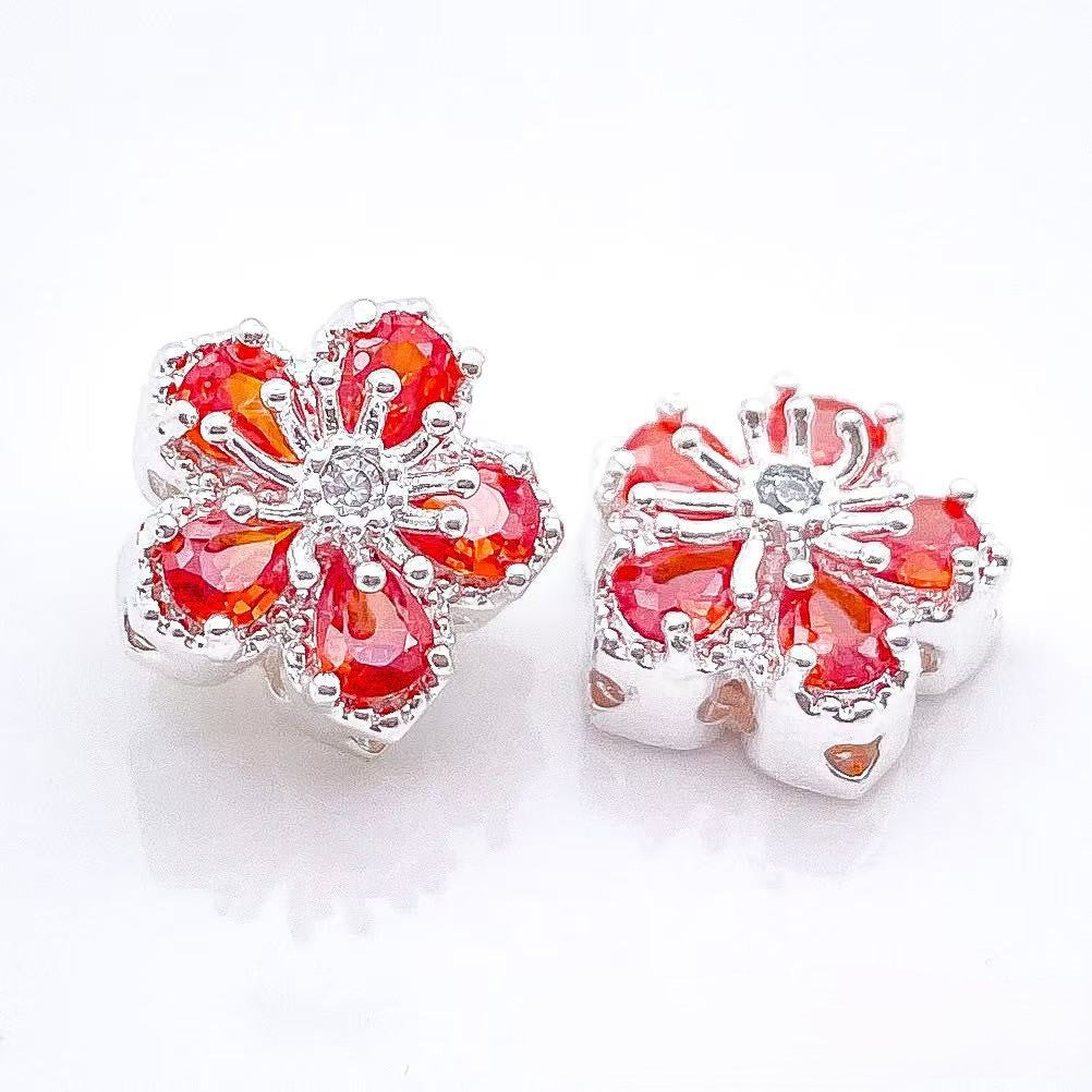 Flower CZ Spacer Beads