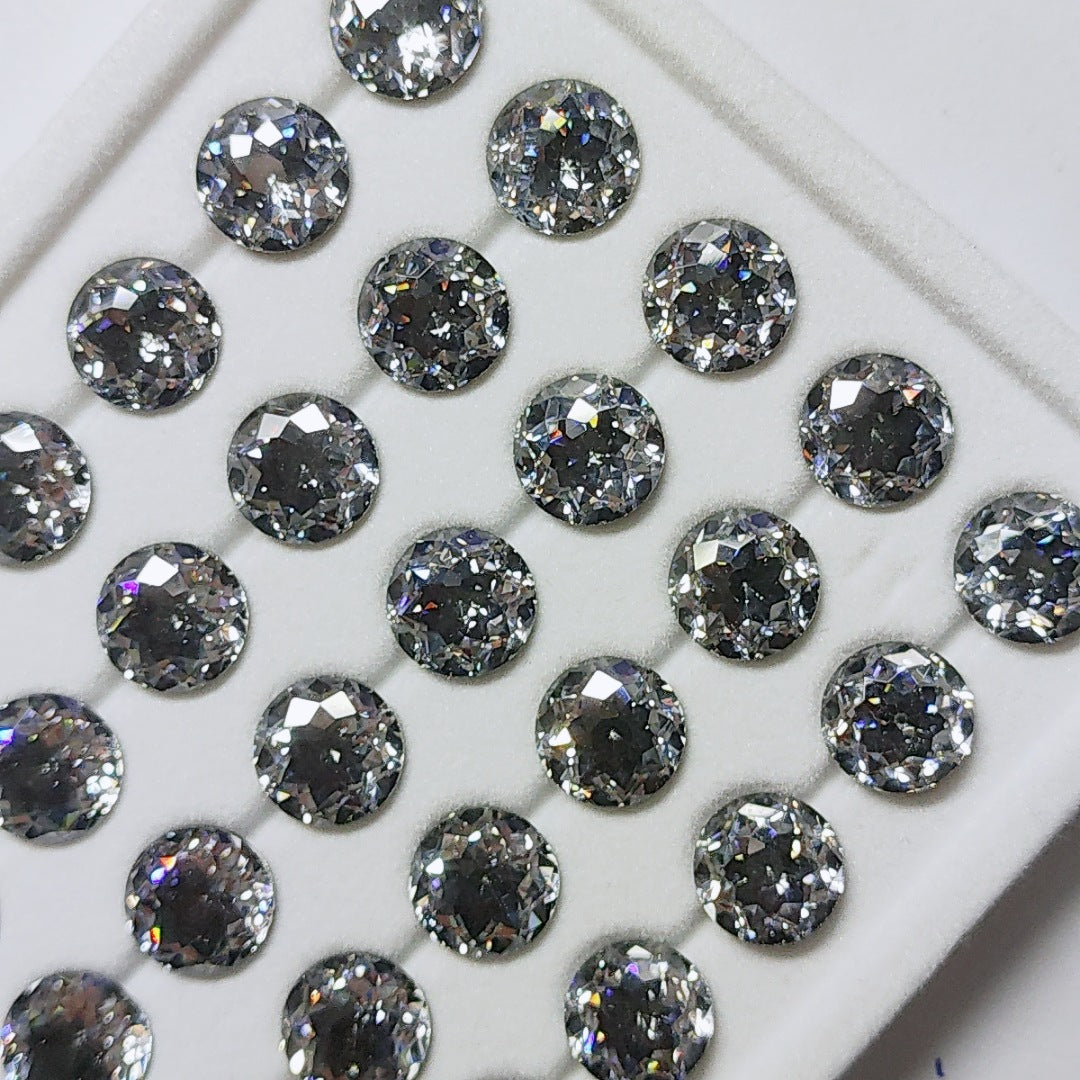 5A 4-8mm Round Bouquet Cut Loose CZ Stone - 2pcs