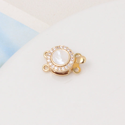 Double-Row Gold-Plated Shell Clasp