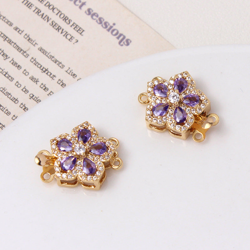 Five-petal Flower Closure Set with Single/Double Row