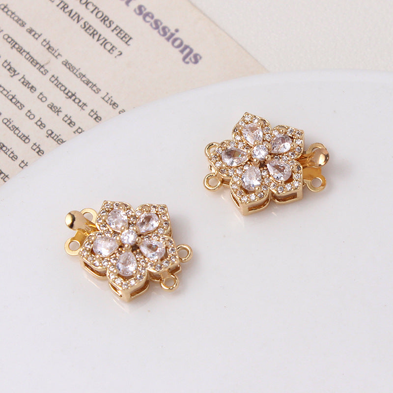 Five-petal Flower Closure Set with Single/Double Row