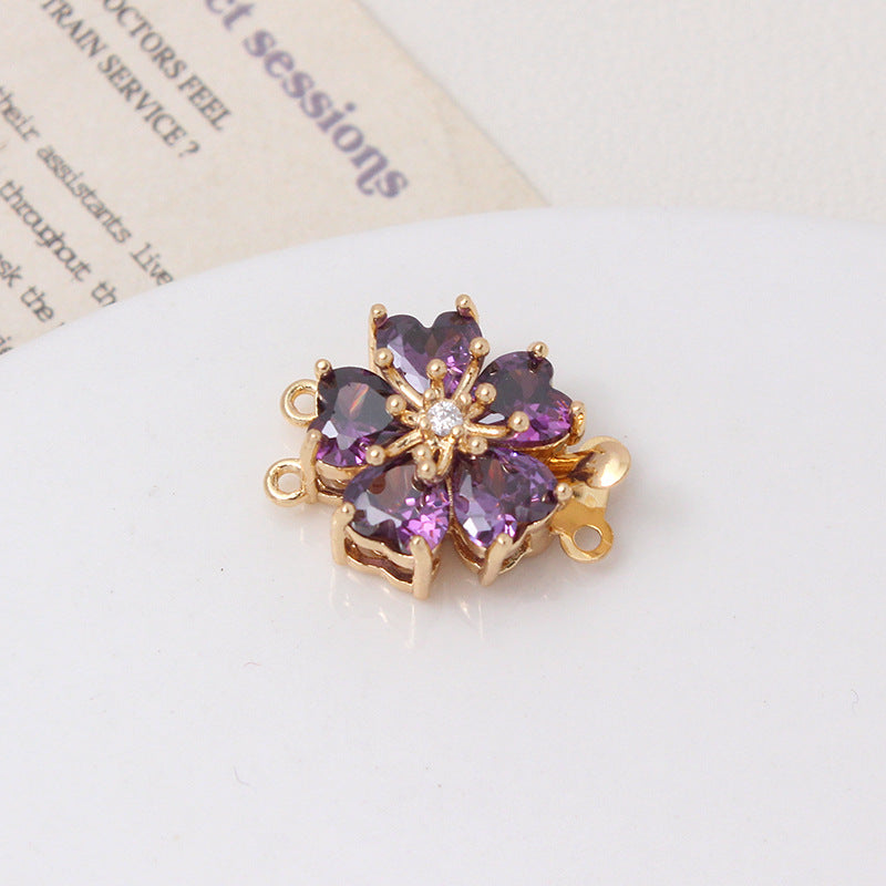 Five-petal Flower Closure Set with Single/Double Row