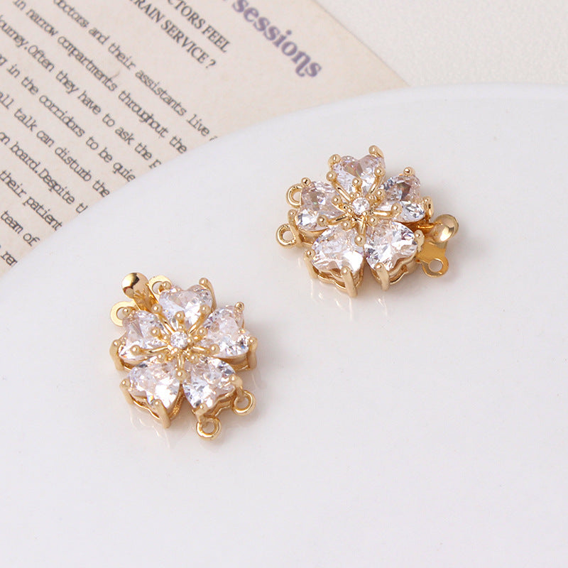 Five-petal Flower Closure Set with Single/Double Row