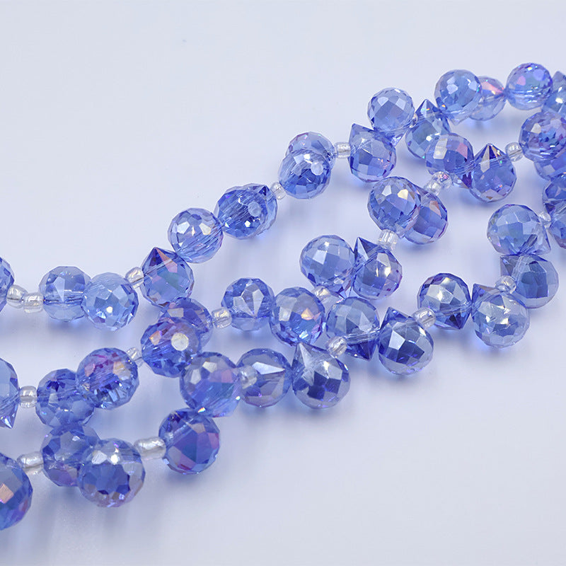 Premium 8MM Teardrop Faceted Beads - Blue Family