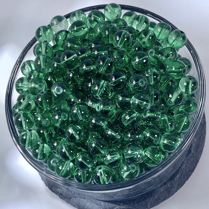 (100pcs)8MM Transparent Jelly Crystals Glass Beads