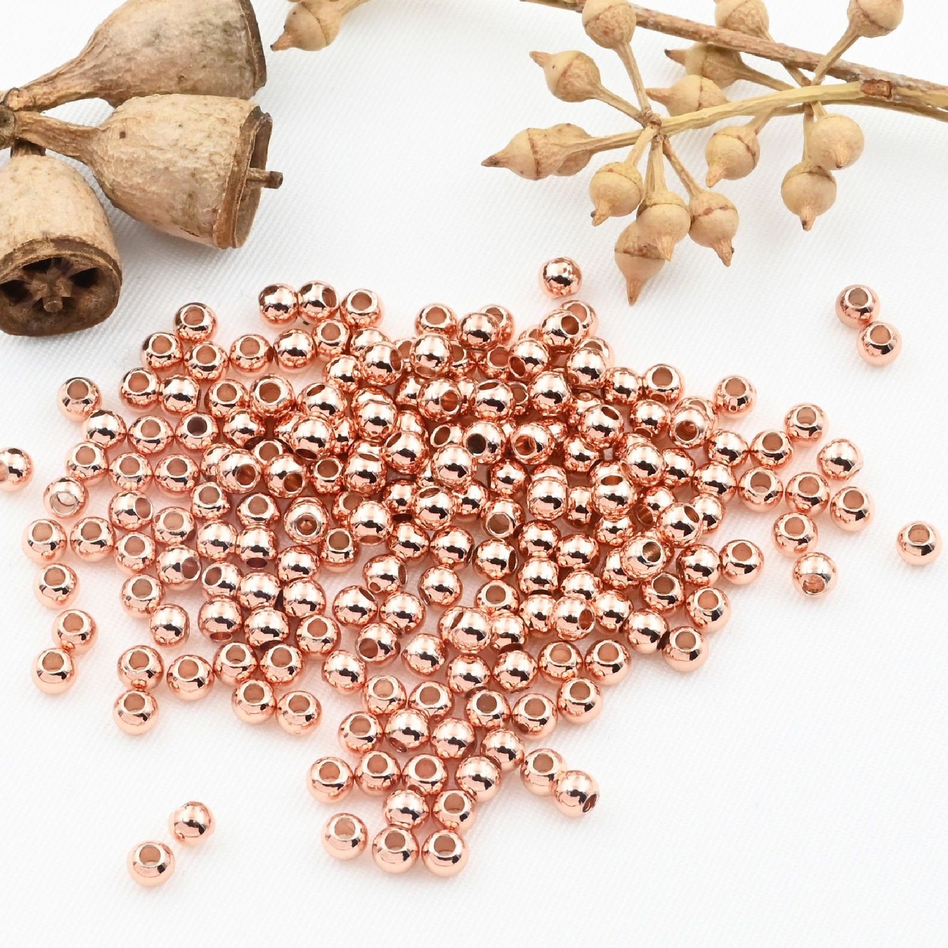 100/500pcs Smooth Spacer Beads