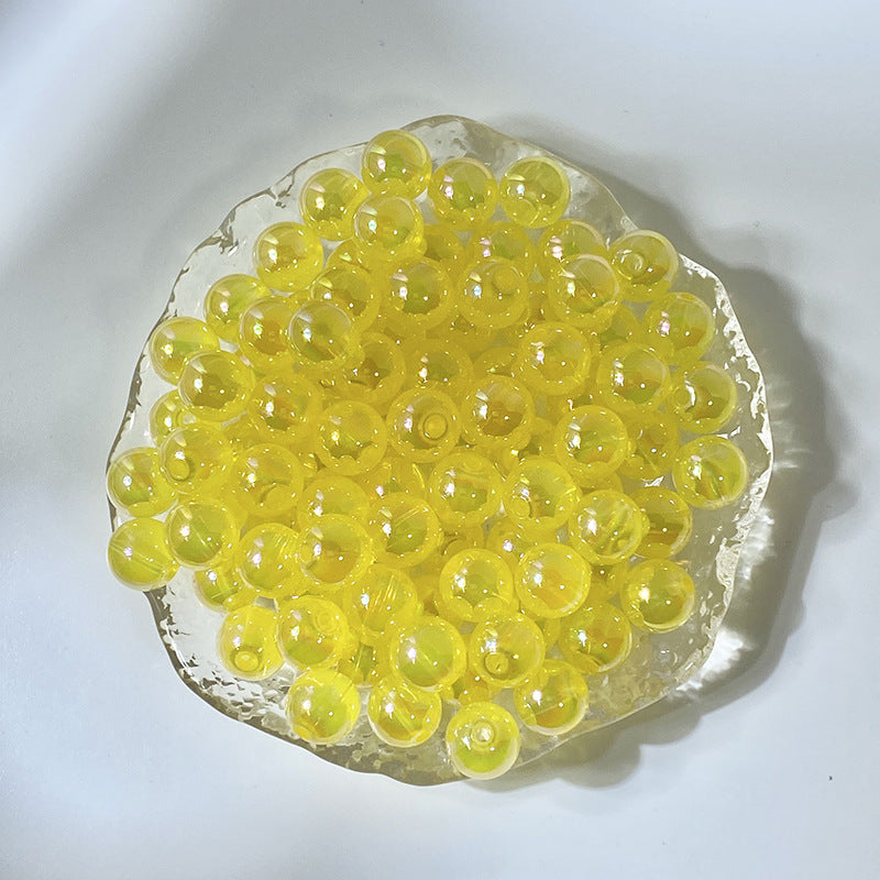 (50pcs)10MM Gilded Acylic Resin Beads