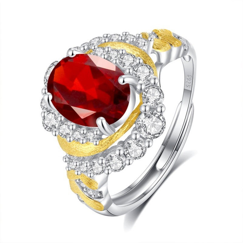 925 Sterling Silver Ring Mount for 7x9mm Oval Gemstone, Full-Paved Luxury DIY