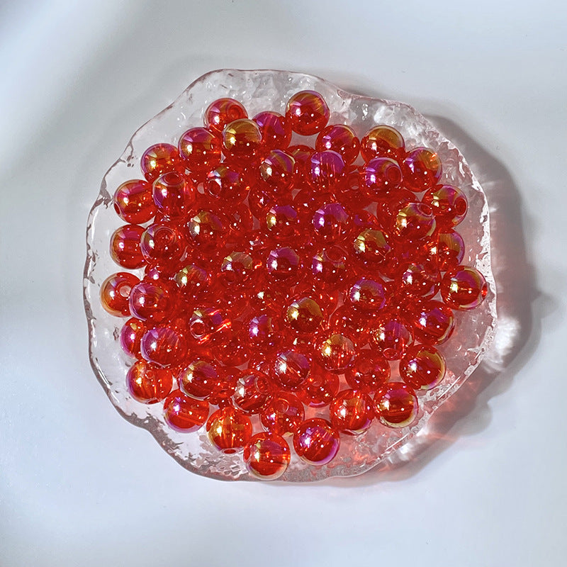 (50pcs)10MM Gilded Acylic Resin Beads