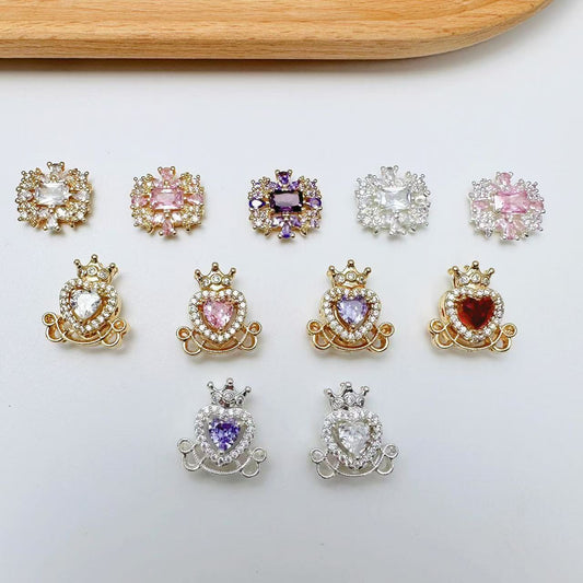 Square CZ Spacer Bead-10pcs