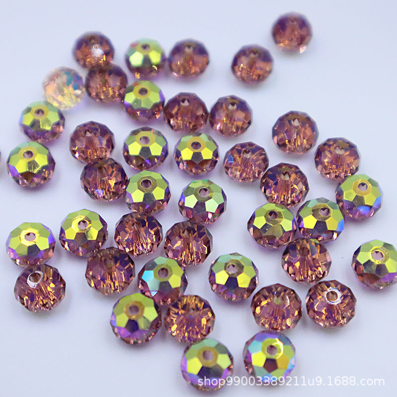 Premium 4/6/8mm Rondelles Crystal Beads-Plated Crest Collection
