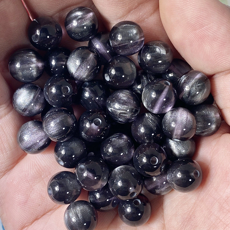 (50pcs)10/12/16mm Frosted Dreamlike Cat's Eye Resin Beads