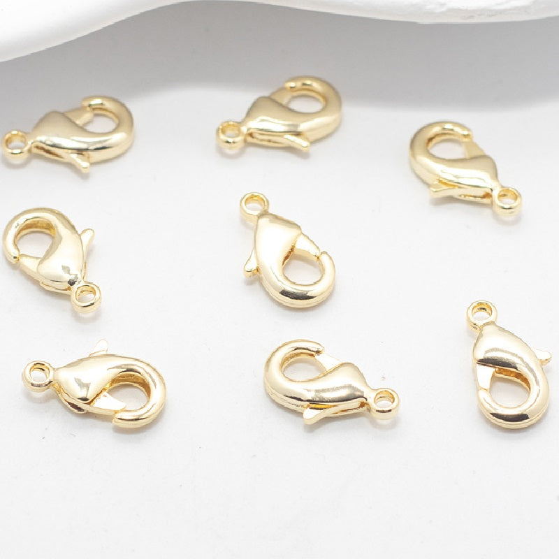 10pcs Plated Brass Lobster Clasps