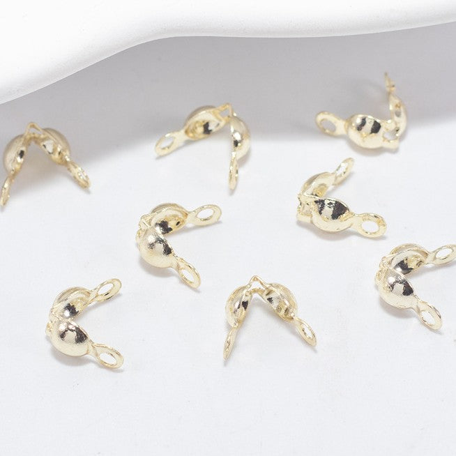100pcs Ball Chain Cord Ends Crimps Clasp