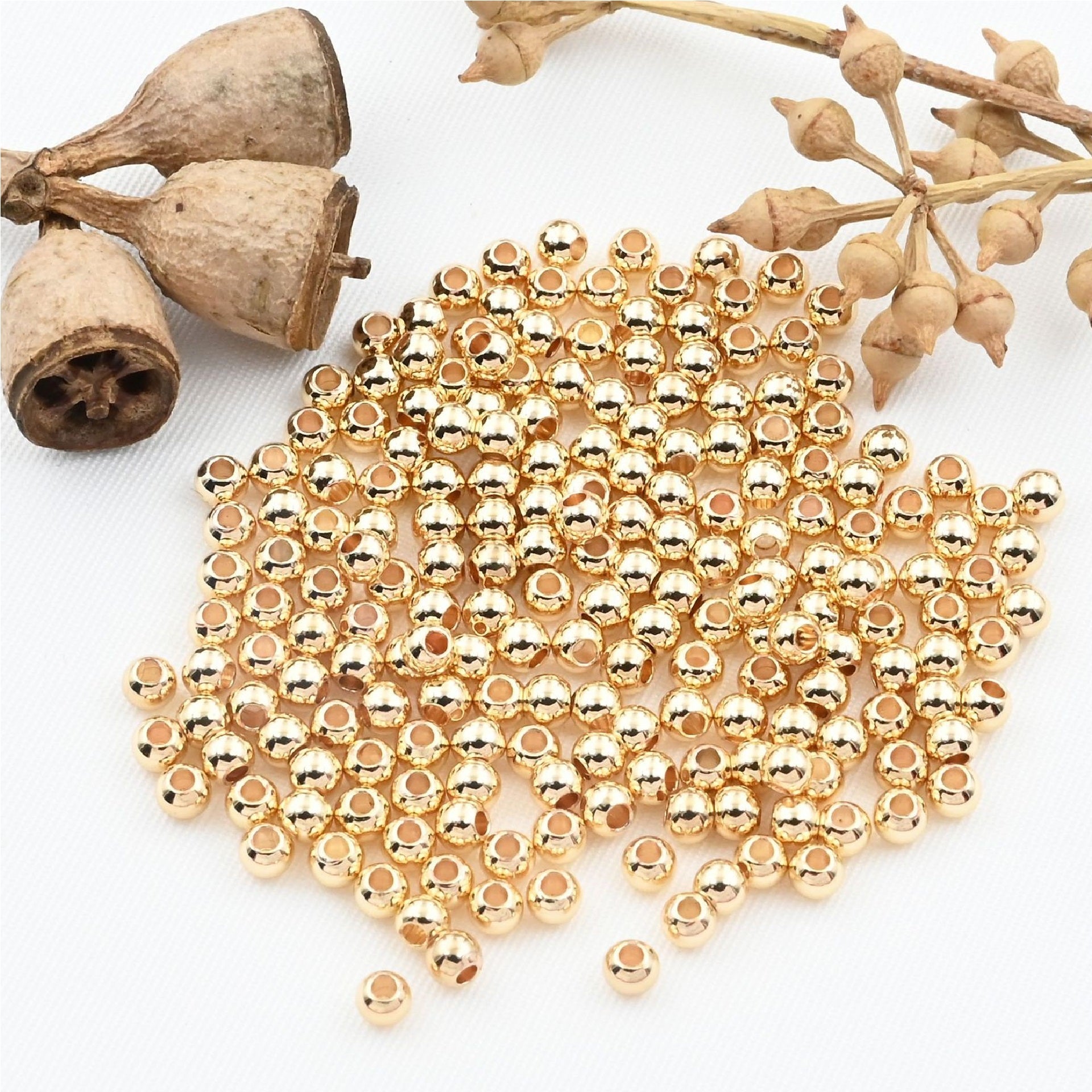100/500pcs Smooth Spacer Beads