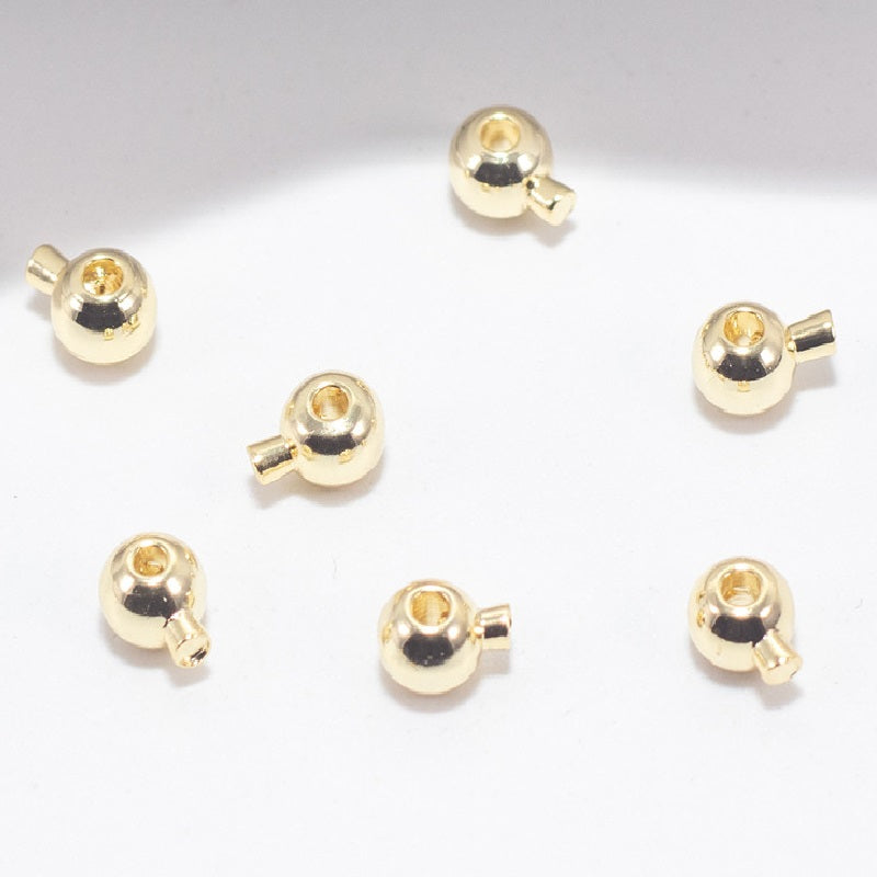 50pcs 3.5mm Stopper Round Position Beads/Crimp Beads