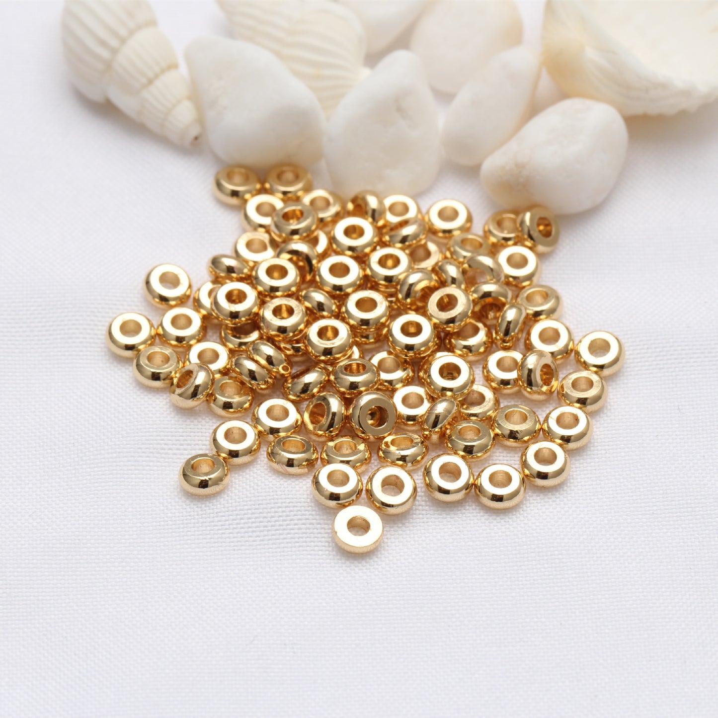 Wheel Shape Smooth Spacer Beads
