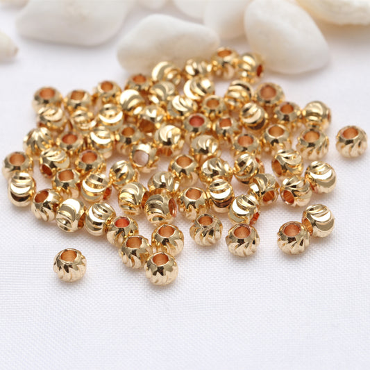 Round Pumpkin Shape Spacer Beads