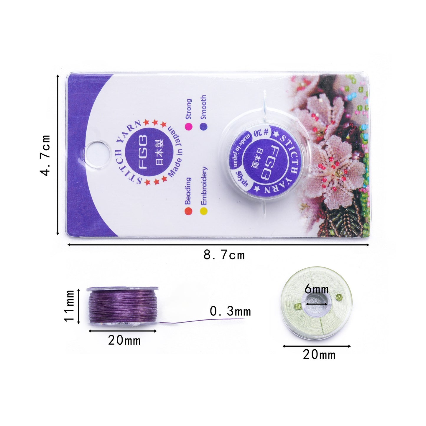 Wax-Coated Nylon Beading Thread
