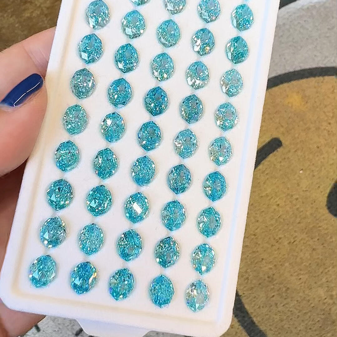 5A 4-16mm Oval Ice Flower Cut Loose CZ Stone - 1pcs