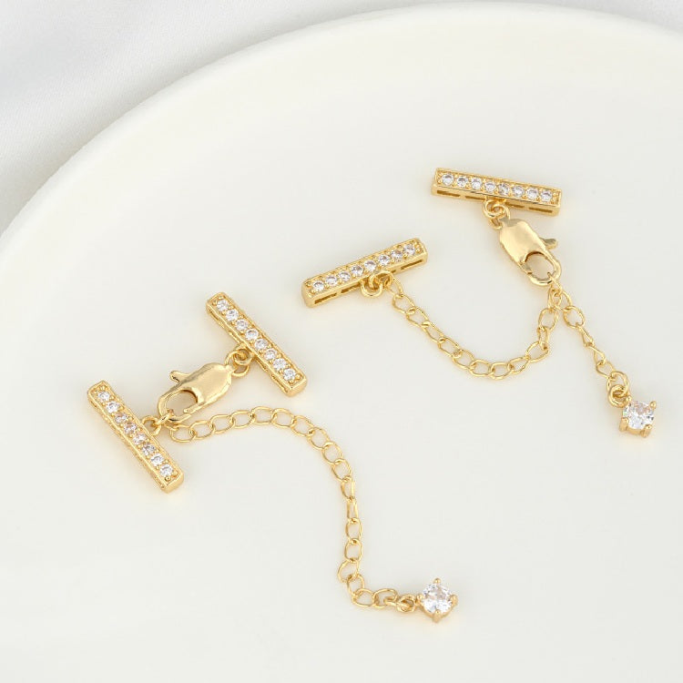 Paved Rhinestone Closure with 4 Rows