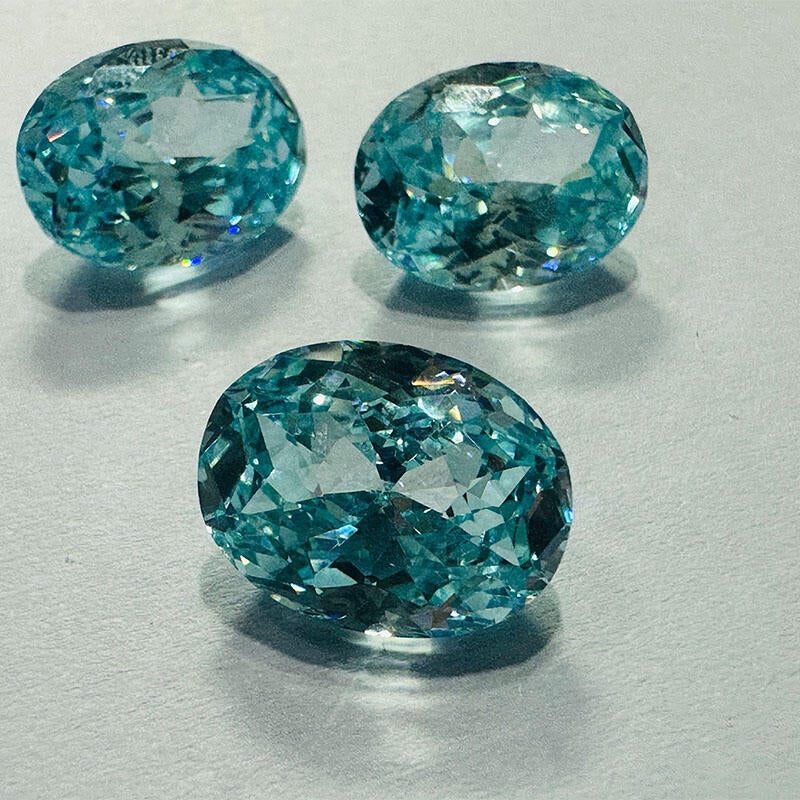 5A 4-16mm Oval Ice Flower Cut Loose CZ Stone - 1pcs