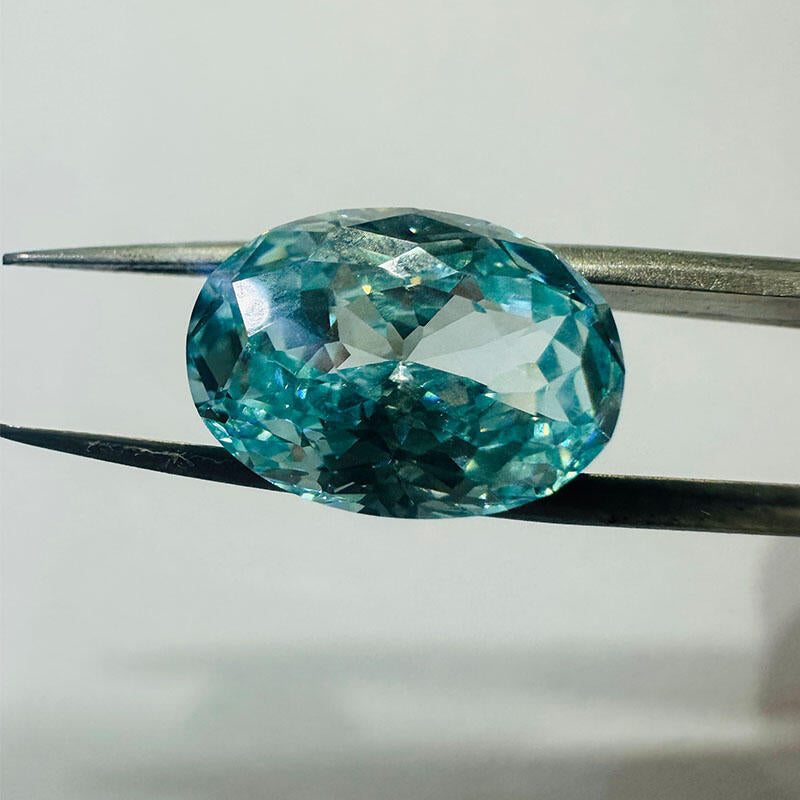 5A 4-16mm Oval Ice Flower Cut Loose CZ Stone - 1pcs