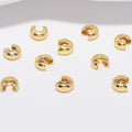 100pcs Plated Crimp Beads Covers, Conceal Crimp Ends