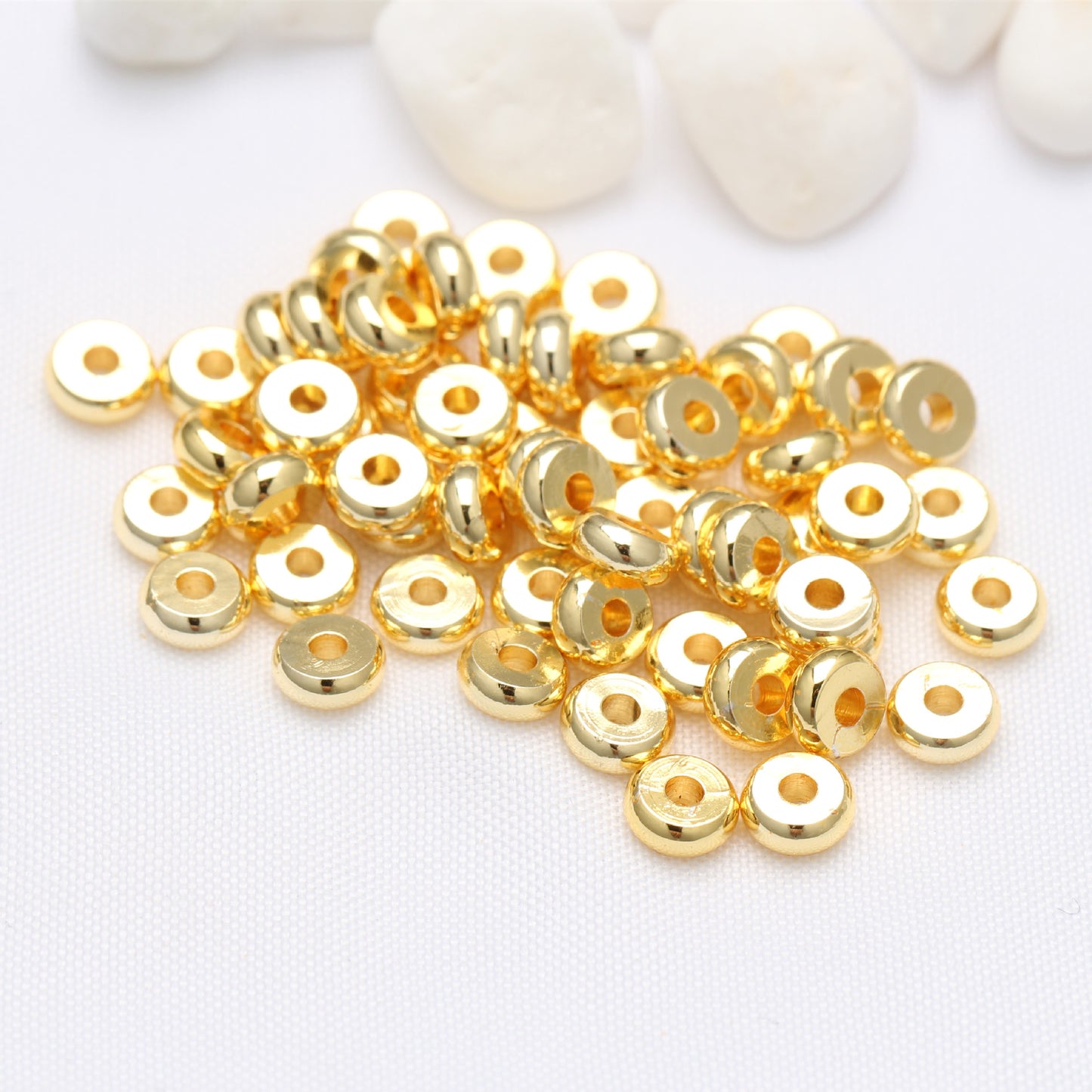 Wheel Shape Smooth Spacer Beads