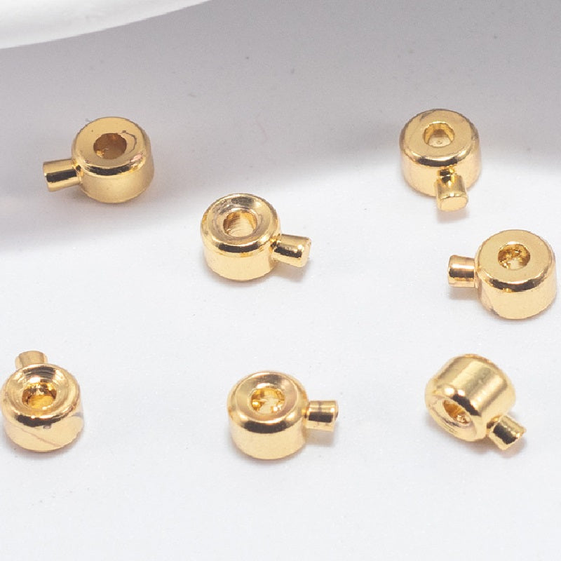 50pcs 3.2mm Position Stopper Beads/Crimp Beads