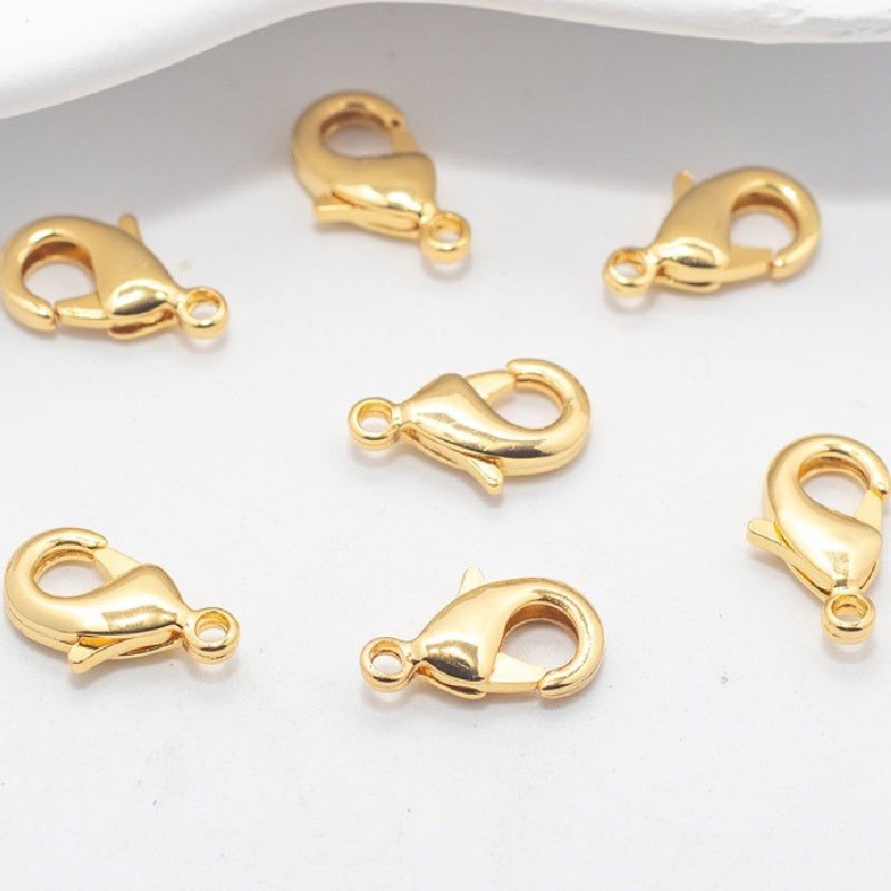 50pcs Plated Brass Lobster Clasps