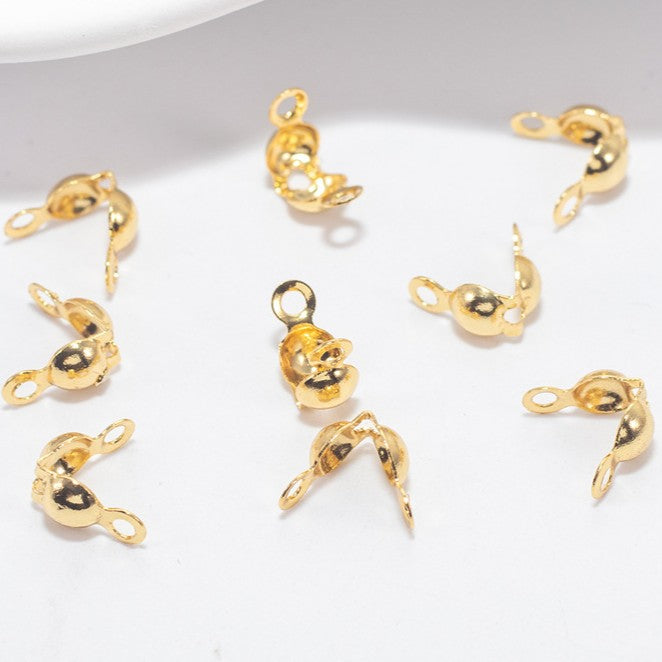 100pcs Ball Chain Cord Ends Crimps Clasp