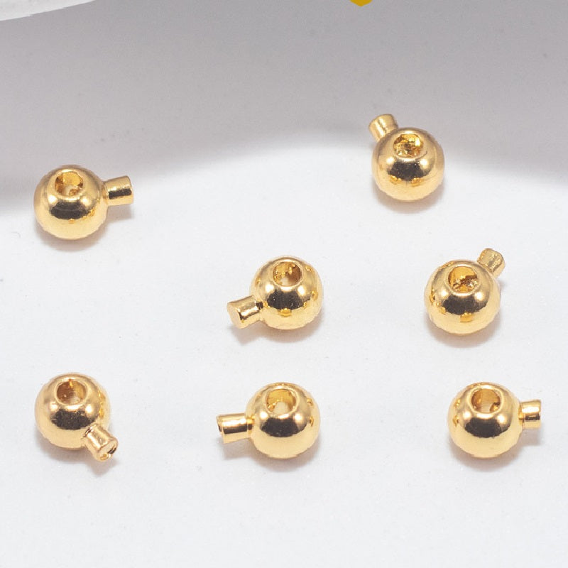 50pcs 3.5mm Stopper Round Position Beads/Crimp Beads