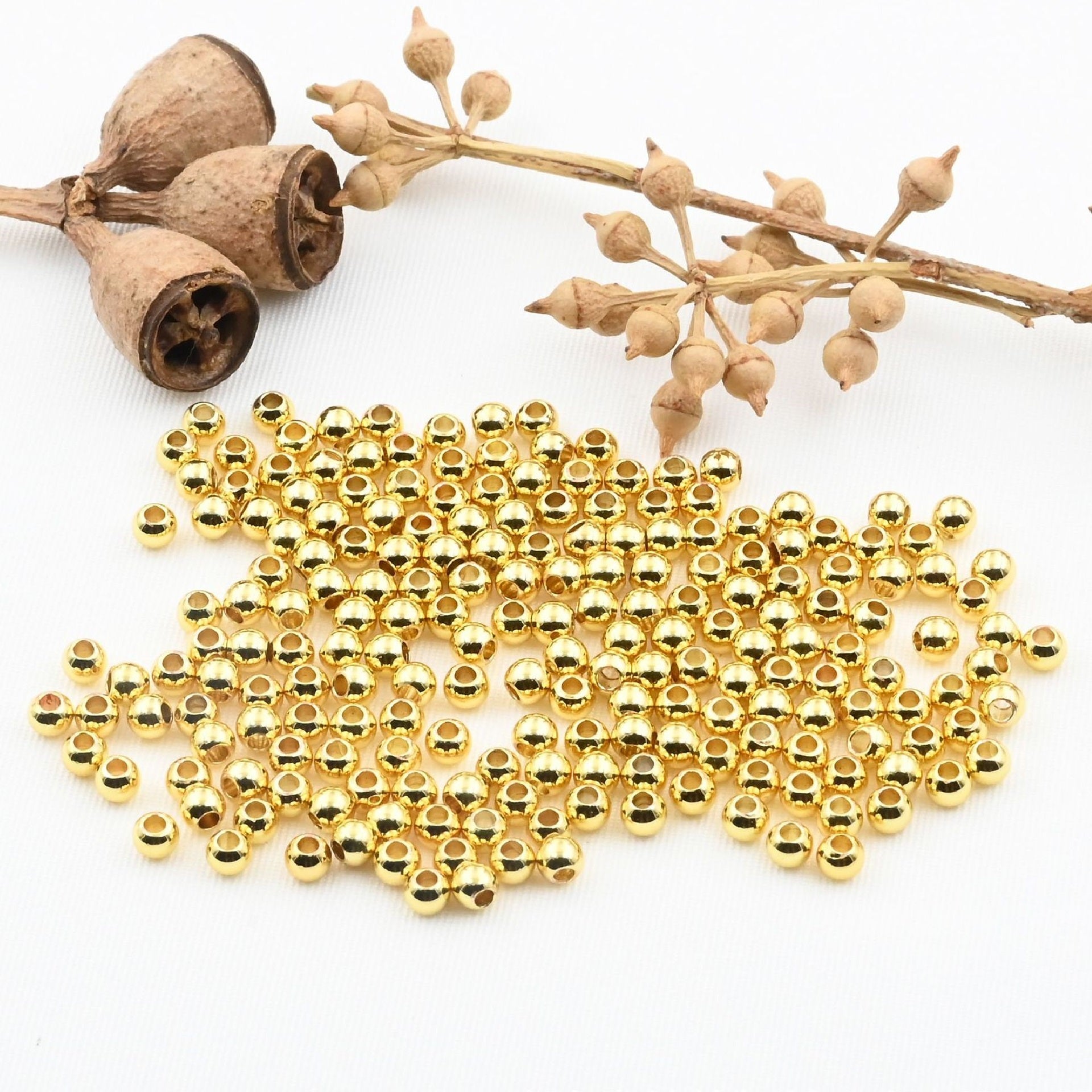 100/500pcs Smooth Spacer Beads